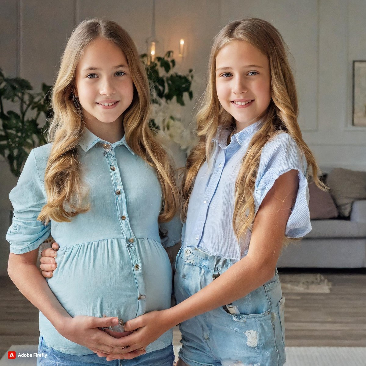 Firefly 13 year old pregnant identical twin Caucasian blonde gir