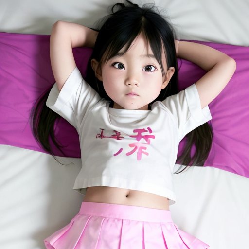 Ai Art Asian Girls Just Laying About Pink And White Edition Img